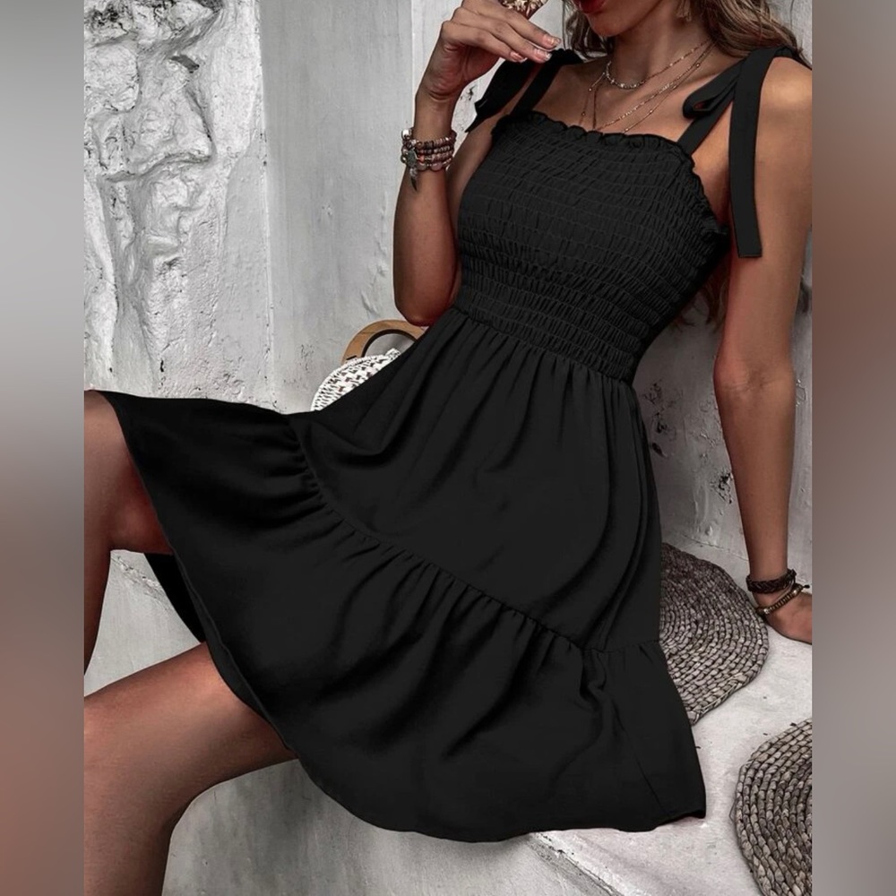 Black Flowy Summer Dress
